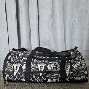 Flag Nor Fail Heavy Duty Travel Duffle Bag Black‎ And White All Over Print EUC